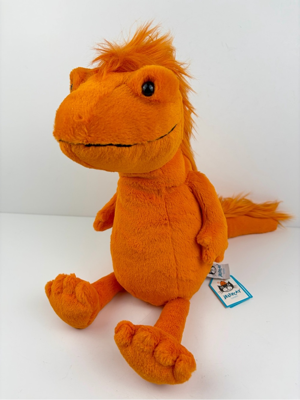 JELLYCAT Crested Newt Cruz Orange Salamander Plush Retired With Tags 14 in